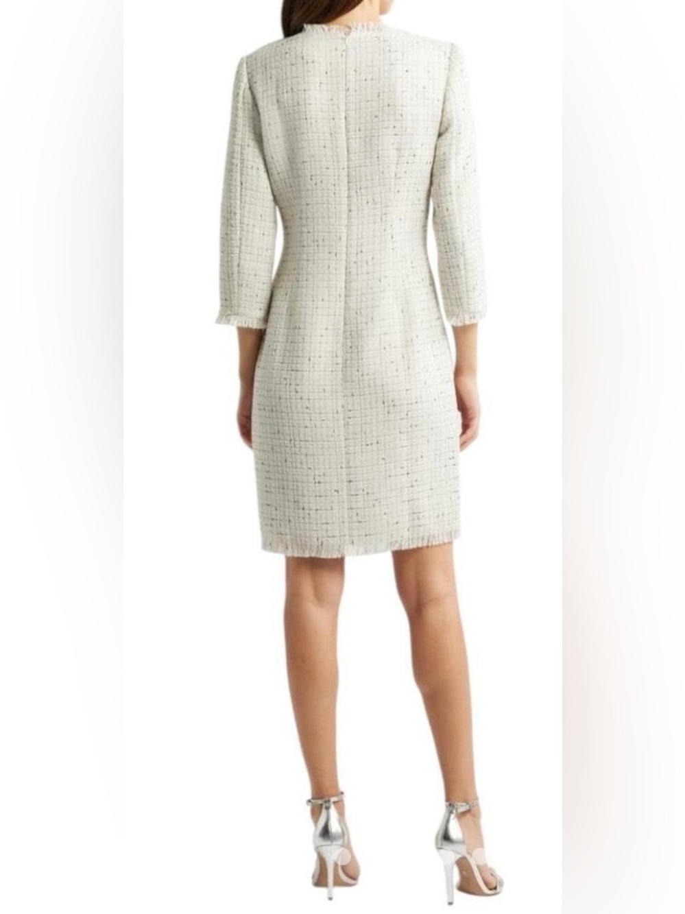 Eliza J Boucle Tweed Dress Sz 4 - Picture 3 of 11